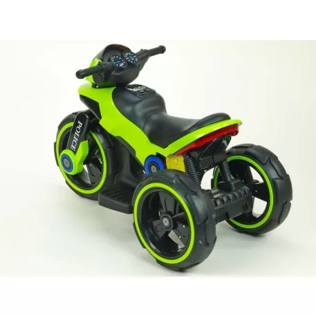 Zöld elektromos rendőrmotor