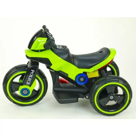Zöld elektromos rendőrmotor