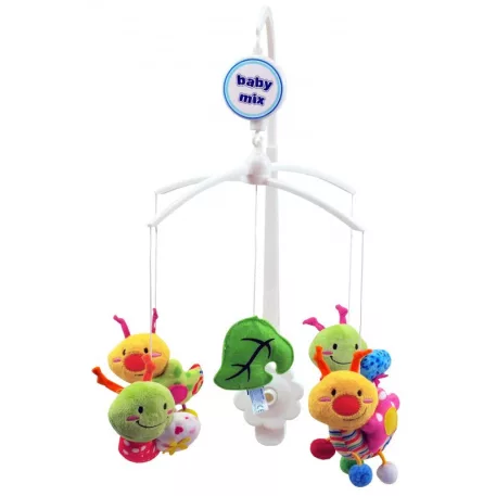 Baby Mix zenélő-forgó játék plüss csigákkal kiságyra