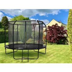  SkyFlyer 304 cm-es profi belső hálós trambulin fekete színben + AJÁNDÉK létra