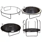 SkyFlyer 304 cm-es profi belső hálós trambulin fekete színben + AJÁNDÉK létra