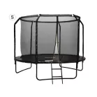 SkyFlyer 304 cm-es profi belső hálós trambulin fekete színben + AJÁNDÉK létra