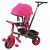Baby Mix Tour Trike tricikli tolókarral és lábtartóval pink színben (360°-ban forgatható ülés)