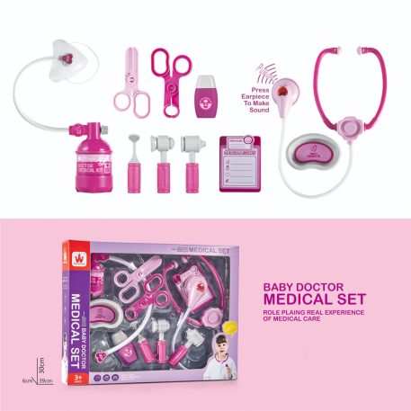 Játék orvosi szett rengeteg kiegészítővel – rózsaszín