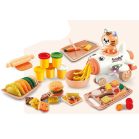 Repülőgép formájú tésztakészítő gép gyerekeknek színes gyurmával és kiegészítőkkel