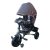 Baby Mix Lux Trike tricikli tolókarral és lábtartóval sötétszürke színben (zenélő műszerfal és fények)