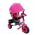 Baby Mix Lux Trike tricikli tolókarral és lábtartóval pink színben (zenélő műszerfal és fények)