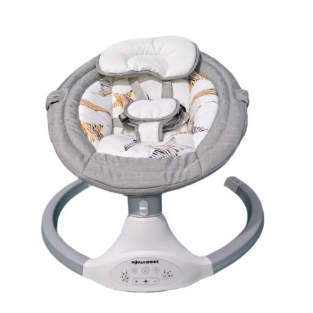 Mama Kiddies prémium 2az1-ben elektromos hinta és pihenőszék távirányítóval szürke színben + ajándékok
