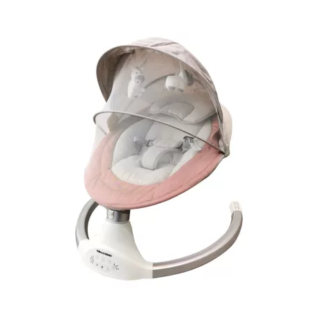 Mama Kiddies prémium 2az1-ben elektromos hinta és pihenőszék távirányítóval pink színben + ajándékok