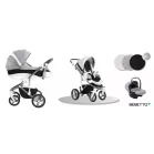 Bebetto Murano 3in1 Full Extra bőrrel szürke-fekete-fehér színben + Kiegészítők + Ajándék