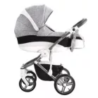 Bebetto Murano 3in1 Full Extra bőrrel szürke-fekete-fehér színben + Kiegészítők + Ajándék