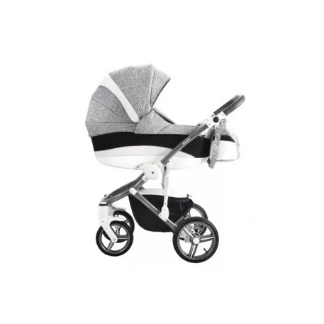 Bebetto Murano 3in1 Full Extra bőrrel szürke-fekete-fehér színben + Kiegészítők + Ajándék