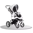 Bebetto Murano 3in1 Full Extra bőrrel szürke-fekete-fehér színben + Kiegészítők + Ajándék