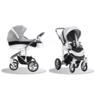 Bebetto Murano 3in1 Full Extra bőrrel szürke-fekete-fehér színben + Kiegészítők + Ajándék