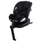 ISOFIX-es 360°-ban forgatható Mama Kiddies Turbo Wings biztonsági autósülés (40 - 150 cm) fekete színben támasztólábbal + ajándék gerinctámasszal és napvédővel