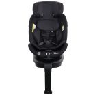 ISOFIX-es 360°-ban forgatható Mama Kiddies Turbo Wings biztonsági autósülés (40 - 150 cm) fekete színben támasztólábbal + ajándék gerinctámasszal és napvédővel