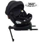 ISOFIX-es 360°-ban forgatható Mama Kiddies Turbo Wings biztonsági autósülés (40 - 150 cm) fekete színben támasztólábbal + ajándék gerinctámasszal és napvédővel