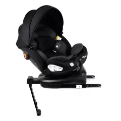   ISOFIX-es 360°-ban forgatható Mama Kiddies® Turbo Wings biztonsági autósülés (40 - 150 cm) sötétszürke színben támasztólábbal + ajándék gerinctámasszal és napvédővel