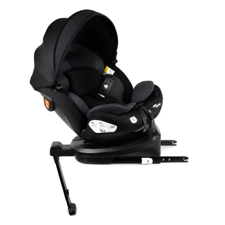 ISOFIX-es 360°-ban forgatható Mama Kiddies® Turbo Wings biztonsági autósülés (40 - 150 cm) sötétszürke színben támasztólábbal + ajándék gerinctámasszal és napvédővel