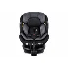 ISOFIX-es 360°-ban forgatható Mama Kiddies® Turbo Wings biztonsági autósülés (40 - 150 cm) sötétszürke színben támasztólábbal + ajándék gerinctámasszal és napvédővel