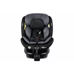   ISOFIX-es 360°-ban forgatható Mama Kiddies® Turbo Wings biztonsági autósülés (40 - 150 cm) sötétszürke színben támasztólábbal + ajándék gerinctámasszal és napvédővel