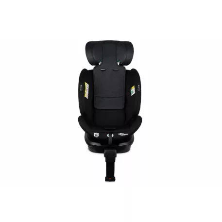 ISOFIX-es 360°-ban forgatható Mama Kiddies® Turbo Wings biztonsági autósülés (40 - 150 cm) sötétszürke színben támasztólábbal + ajándék gerinctámasszal és napvédővel