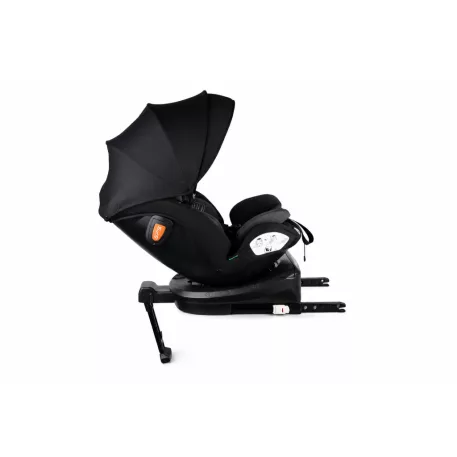 ISOFIX-es 360°-ban forgatható Mama Kiddies® Turbo Wings biztonsági autósülés (40 - 150 cm) sötétszürke színben támasztólábbal + ajándék gerinctámasszal és napvédővel