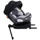ISOFIX-es 360°-ban forgatható Mama Kiddies Turbo Wings biztonsági autósülés (40 - 150 cm) szürke színben támasztólábbal + ajándék gerinctámasszal és napvédővel