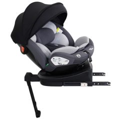   ISOFIX-es 360°-ban forgatható Mama Kiddies Turbo Wings biztonsági autósülés (40 - 150 cm) szürke színben támasztólábbal + ajándék gerinctámasszal és napvédővel
