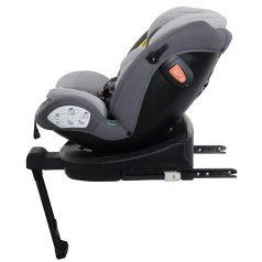   ISOFIX-es 360°-ban forgatható Mama Kiddies Turbo Wings biztonsági autósülés (40 - 150 cm) szürke színben támasztólábbal + ajándék gerinctámasszal és napvédővel