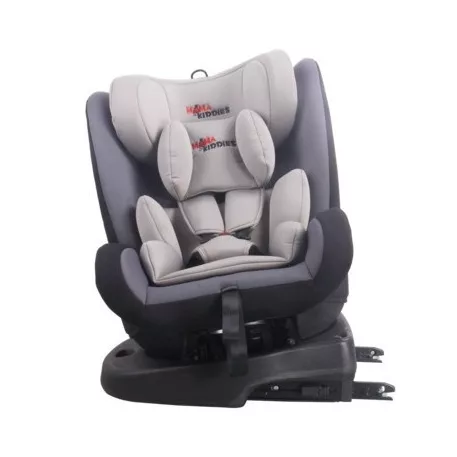 ISOFIX-es 360°-ban forgatható Mama Kiddies Angel Rotary biztonsági autósülés (0-36 kg) szürke színben