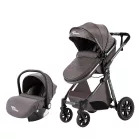 Mama Kiddies Charlie PRO 3az1-ben babakocsi kiegészítőkkel barna színben + ajándék