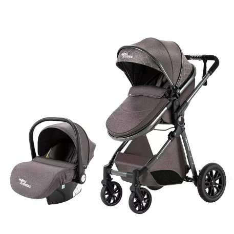 Mama Kiddies Charlie PRO 3az1-ben babakocsi kiegészítőkkel barna színben + ajándék