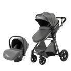 Mama Kiddies Charlie PRO 3az1-ben babakocsi kiegészítőkkel szürke színben + ajándék