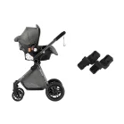 Mama Kiddies Charlie PRO 3az1-ben babakocsi kiegészítőkkel szürke színben + ajándék