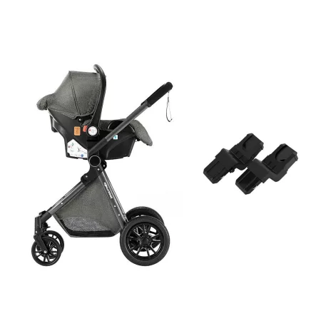 Mama Kiddies Charlie PRO 3az1-ben babakocsi kiegészítőkkel szürke színben + ajándék