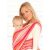 Womar šatka na nosení detí Be Close  Eko oranžová s červenými pásikmi