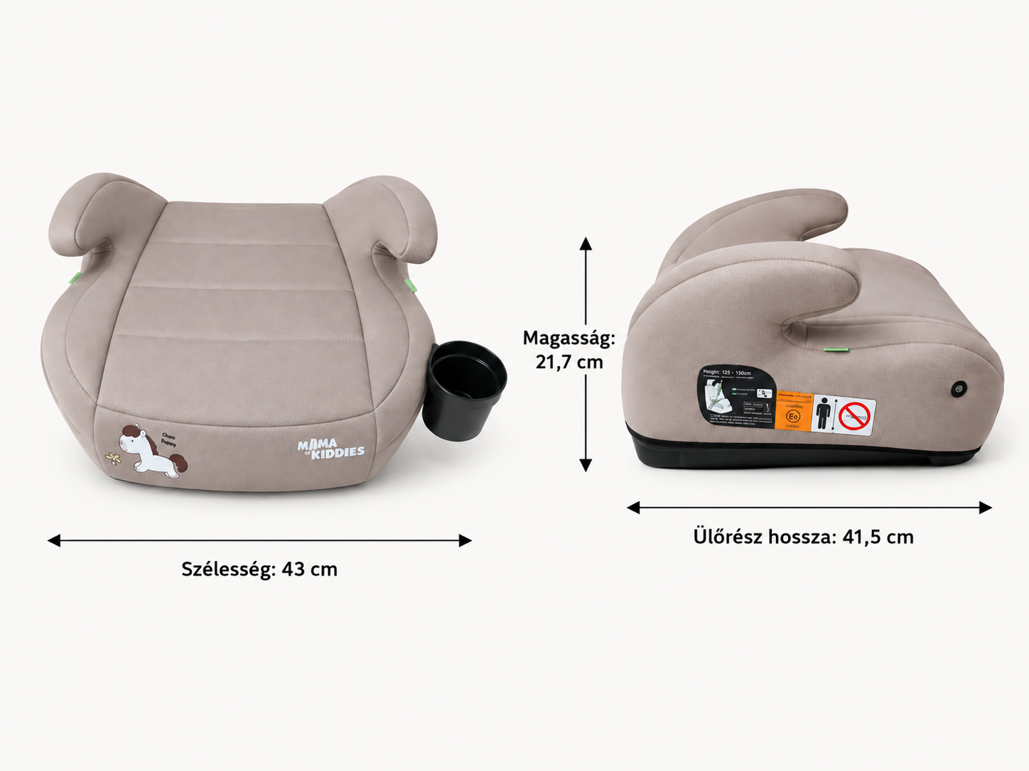 Mama Kiddies HappyRide ülésmagasító méretek