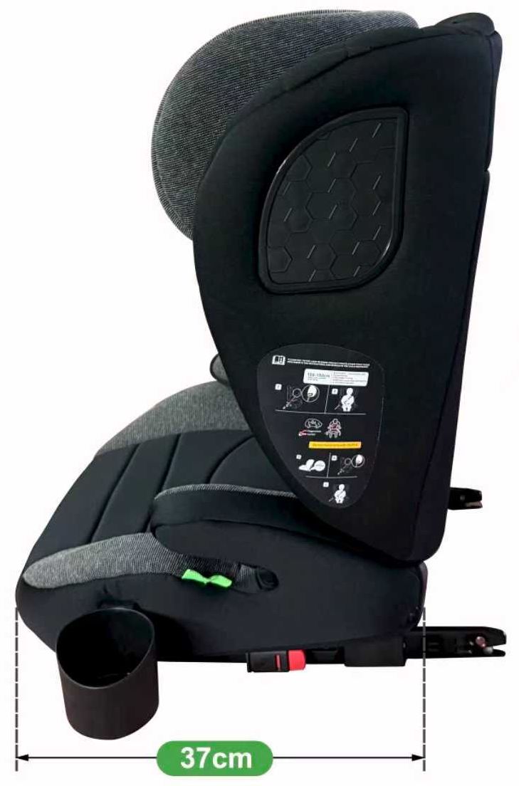 Mama Kiddies i-Fix Corsica biztonsági autósülés (100 -150 cm) sötétszürke színben + Ajándék 